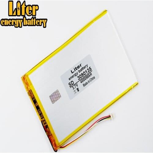 4 thread 3090135 3.7V lithium Tablet polymer battery 0390135 4000MAH DIY mobile emergency power charging treasure