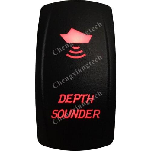 Red Led Car Boat Dashboard Light Rocker Toggle Switch Depth Sounder 5P ON OFF SPST for Carling ARB Narva 4x4 Style