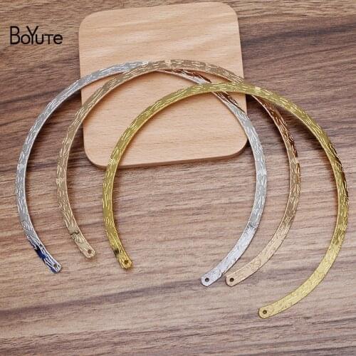 BoYuTe (10 Pieces/Lot) 133MM Iron Metal Flower Carved Collar Choker Necklaces Jewelry Making Diy Handmade Materials