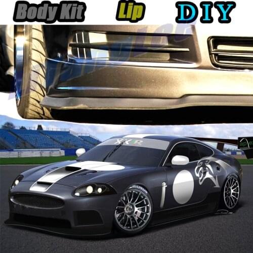 Car Bumper Lip Front Spoiler Skirt Deflector For Jaguar XK / XKR / XK8 Tune Car Modified Body Kit VIP Hella Flush Lips