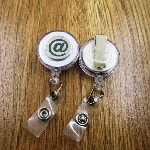 At Sign ID Badge Reel for Docter Nurse Teacher Student retractable recoil id badge holder work fun