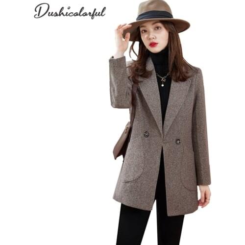 Dushicolorful Women's Wool Coats