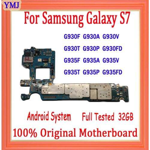 EU Version For Samsung Galaxy S7 G930V G930F G930FD G935F G935FD Motherboard Original Unlocked Logic Boar
