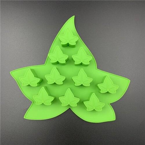 10 Even maple leaves chocolate mold ice tray mold DIY silicone cake molds jelly pudding mold baking tools