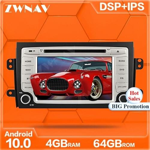 IPS Android 10.0 4+64G screen Car DVD Player GPS Navi For Suzuki SX4 2006-2010 GPS Auto Radio Stereo Multimedia Player Head Unit
