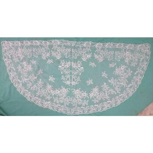 Spanish Half Moon Lace Mantilla ,Embroidery Wedding Lace Veils