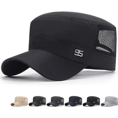 Sombrero Summer Breathable Quick-dry Flat Cap Riding Fishing Visors Tennis Golf Caps Men UV Protection Fashion Sport Hat 030