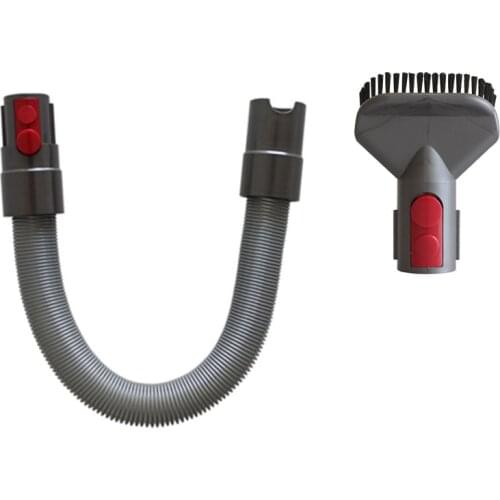 Hard-Bristled Brush Head Nozzle Attachment and Telescopic Hose for Dyson V11 V10 V8 V7 Vacuum Cleaner Parts Kit