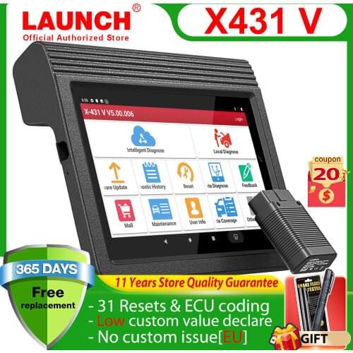 Launch X431 V PRO V 4.0 Bi-Directional Full Systems Diagnostic Scan Tool 30+ Reset Service ECU Coding Professional OBD2 Scanner