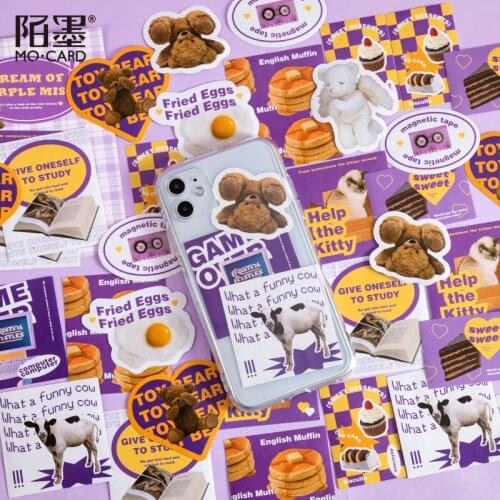 24pcs Pretty Cute Stickerset Kawaii DIY Material Stationery Creative Stickers Decoration Scrapbooking Office School Stationery