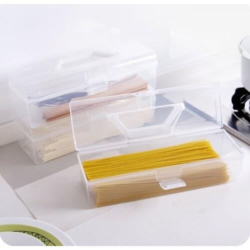 2021 New Kitchen Handheld Chopsticks Tableware Spaghetti Noodle Food Storage Box Pasta Container With Lid