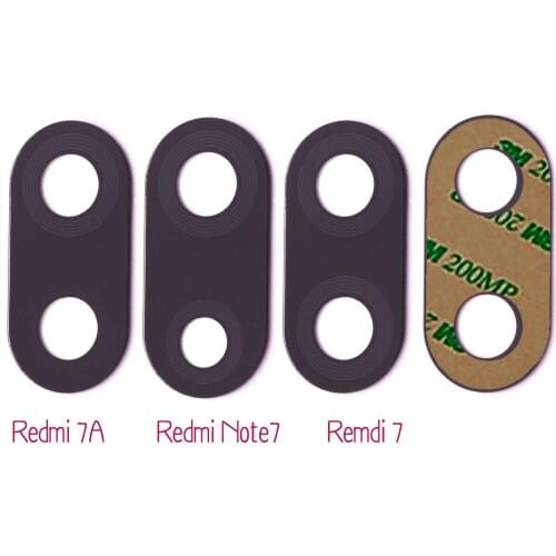 New Rear back camera glass lens replacement with sticker For Xiaomi Redmi Note 7 Redmi 7 7A Redmi Note7