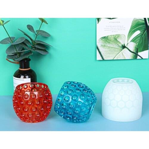 13MC Candlestick Epoxy Resin Mold Jewelry Tray Storage Box Flower Pot Casting Silicone Mould DIY Crafts Home Decorations Making