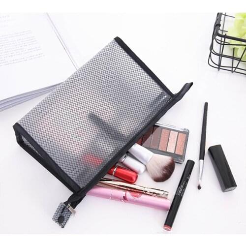 1Pcs Portable Travel Toiletry Bags for Women Bathroom Accessories Wash gargle bag Half Clear Large Capacity Cosmetic Bag