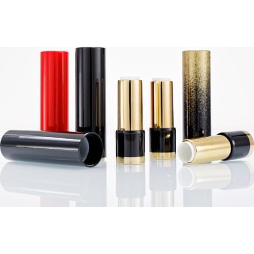 Empty Gradient Lipstick Tube 12.1MM Gold Round Shape Lip Gloss Case Maquillaje DIY Lip Balm Container Cosmetic Tool 20pcs/lot