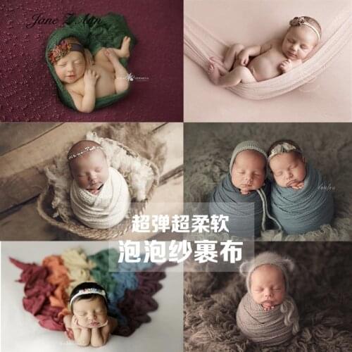 Newborn Baby pictures props multi solid colors bubble soft elastic wraps 40x180cm studio shooting accessories 40x180cm GK1-19