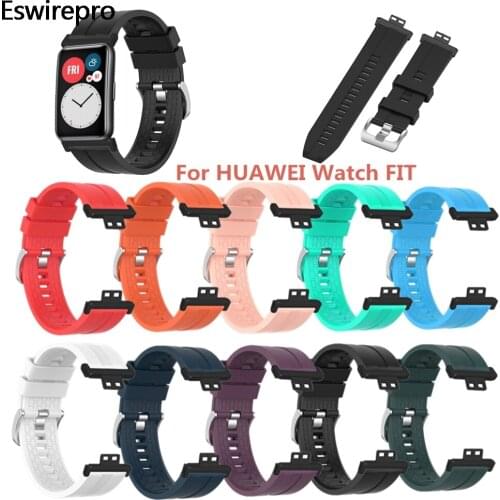 Watch Band For Huawei Watch Fit Woman Man Soft Correa Bracelet Silicone Sport Wirst Strap For huawei watch fit ремешки
