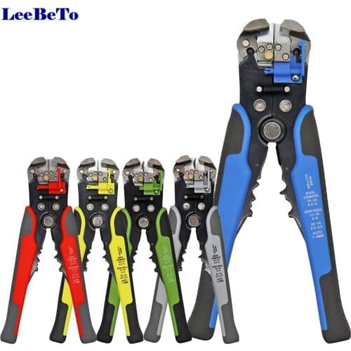 HS-D1/D2 Self-Adjusting Insulation Pliers Wire Stripper 0.2-6mm2 Cable Stripping Crimping Cutter Wire Stripper Tool