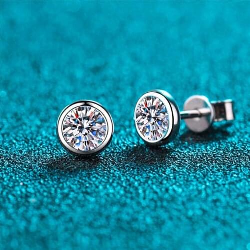 White Zircon Small Round Stone Stud Earrings For Women Vintage Fashion Gold/Silver Color Earrings Female Luxury Crystal Earrings