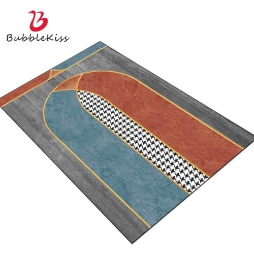 Bubble Kiss Nordic Modern Design Carpet Geometric Pattern Rugs For Living Room Gray Orange Childrens Room Bedside Decor Carpet