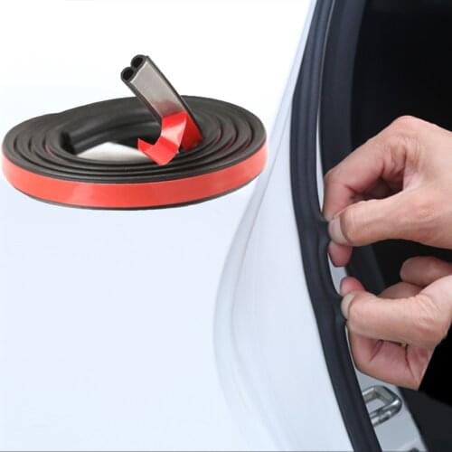 Car Styling DIY Rubber B Type Noise Insulation Car Door Seal Strip Stickers Anti-Dust Soundproof Sealing Auto Interior Accessory