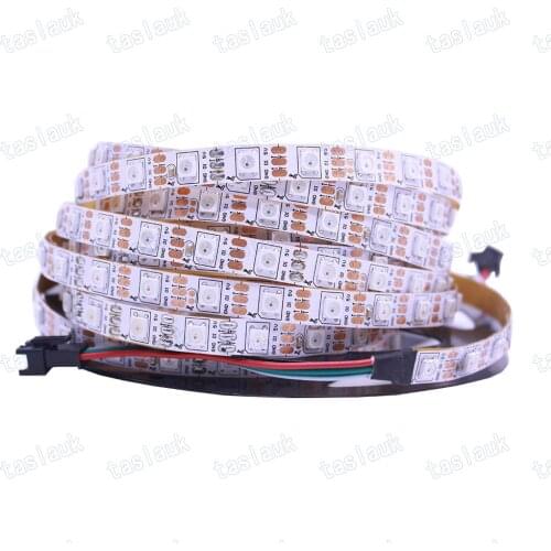 2.5m 5m DC5V WS2812B not waterproof IP20 white PCB 5 Meters Individually Addressable Color 5050 SMD RGB LED Strip 60 LEDs/M