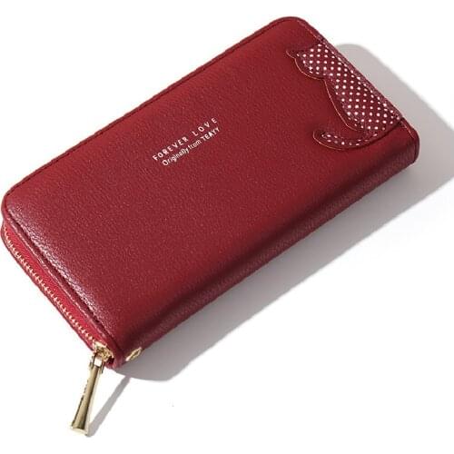 New Fashion Wristband Women Long Clutch Wallet Large Capacity Wallet Female Purse Lady Purses Phone Pocket Card Holder Carteras