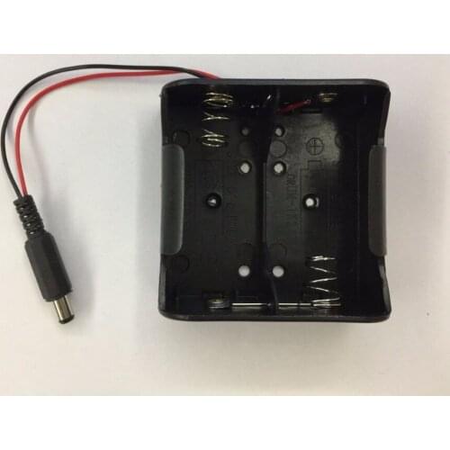 1pcs 2 Pack D Size Battery Case Holder 2 x 1.5V Battery Storage Box with 5.5*2.1mm DC Plug