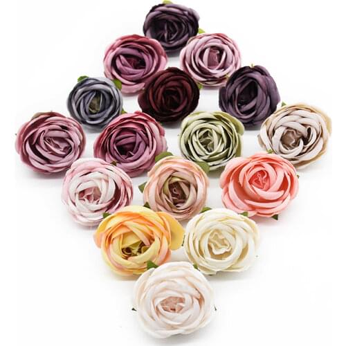 10 pieces Rose Wedding decoration home decoration accessories Gifts box Brooch Flowers for scrapbooking Garland Wreath Headdress