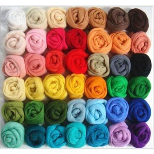 108g 36 Colors Wool Roving Fibre Wool Yarn Roving For Needle Felting Hand Spinning DIY 3g/bag