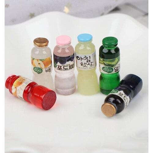 5PCS 1:12 Scale Mini Food Play Doll House Children Kitchen Toys Miniature Dollhouse Drink Bottle