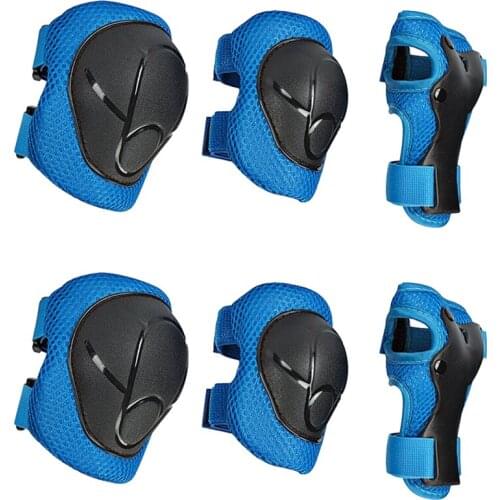 6pcs/set Skateboard Ice Roller Skating Protective Gear Elbow Pads Wrist Guard Cycling Riding Knee Protector For Kids