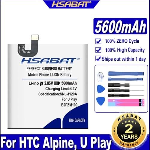 HSABAT B2PZM100 5300mAh battery fit for HTC Alpine, U Play, U Play TD-LTE, U Play TD-LTE Dual SIM Batteries