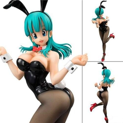 Anime Bunny Girl 19CM Figure Sexy Bulma Squating Posture PVC Collectible Model Toy Gifts Children Pet Desktop Pops