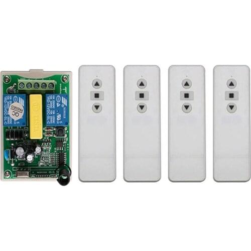 1000M AC 220 V 2CH RF Wireless remote control switch receiver+transmitter tubular motor controller forward/reverse/stop 3 key