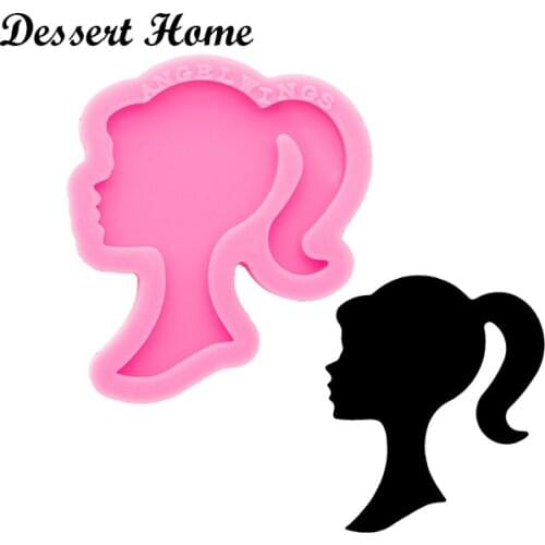 BY0012 Super glossy Girl Epoxy Resin Molds, Cat Mold for Keychain Pendant, Silicone Molds Resin Diy for Jewelry Makeing