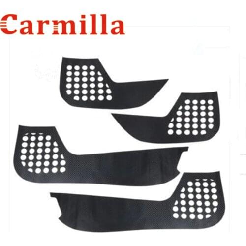 Carmilla Carbon Fiber Protector Film Inner Door Protection Stickers Case For Kia Sportage Kx5 KX 5 QL 2016 2017 Car Sticker