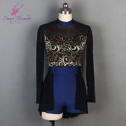 Black mesh with Lace Bodice ballet dress Girl & women stage performance ballet costume Lyrical Dance Dress