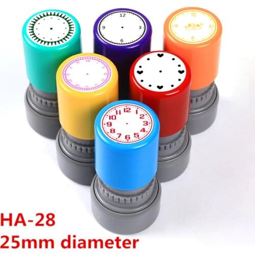 Photosensitive stamps teaching clock seal large clock face seal pupils learning time clock dial new stamps