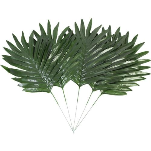 6Pcs Hawaiian Artificial Tropical Palm Leaves Wedding Party Decoration Simulation Plants Jungle Beach Birthday Theme Decoration