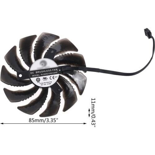 4Pin Graphics Card Cooling Fan PLD09210S12HH GTX1060/1080/1070 GPU Cooler Replacement Fan for Gigabyte GTX1080 Mini