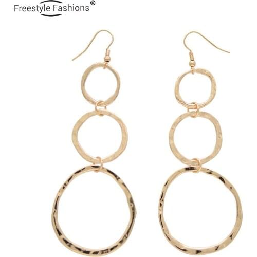 Fashion classic irregular zinc alloy drop earrings for women