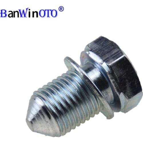 N90813202 1pcs Engine Oil Pan Drain Nut Sump Plug Screw Bolt Protection Gasket Fit for Audi A3 A4 A6 TT Q7 Fit for Volkswagen