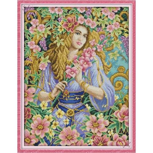 11/14/16/18/27/28 Flower Fairy painting counted Cross Stitch Set DIY DMC wholesale Cross-stitch Kit Embroidery Needlework