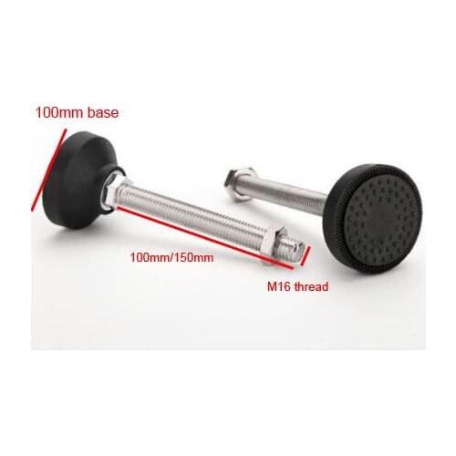 M16 thread Nylon Base Diameter 100mm Nylon Adjustable foot cup Pipe support leg Leveling Foot Articulated Feet