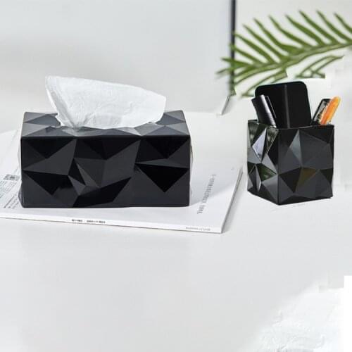 Nordic Tissue Box Paper Towel Box Creative Paper Roll Tissue Holder Towel Brush Pot Home Living Room Decoration Wholesale