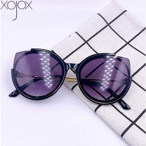 XojoX Lovely Cat Eye Children Sunglasses Girls Boys Fashion Outdoor Goggles Cool Decorative Kids Sun Glasses Cute Baby Eyewear