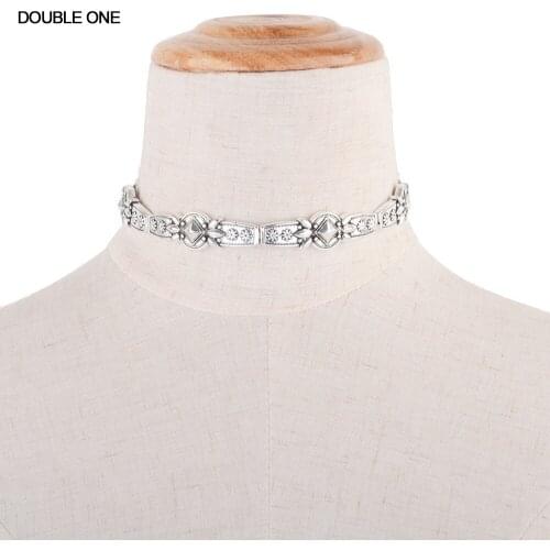 Vintage Pattern Collares Choker Maxi Necklace Fashion Statement Fine Jewelry for Women Gift