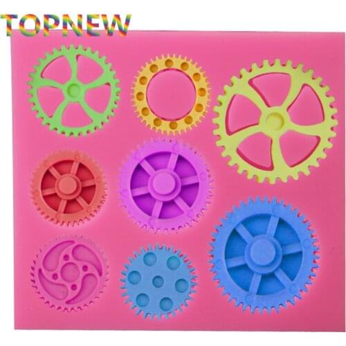 Steam Punk Gears Silicone Mold Fondant Chocolate Cake Decoration Baking Tool