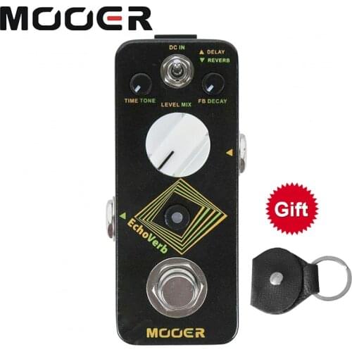 MOOER MDV1 EchoVerb Digital Delay Reverb Guitar Effect Pedal True Bypass Full Metal Shell